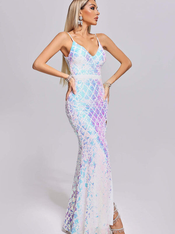 Do Me Slit Sequin Maxi Dress 4