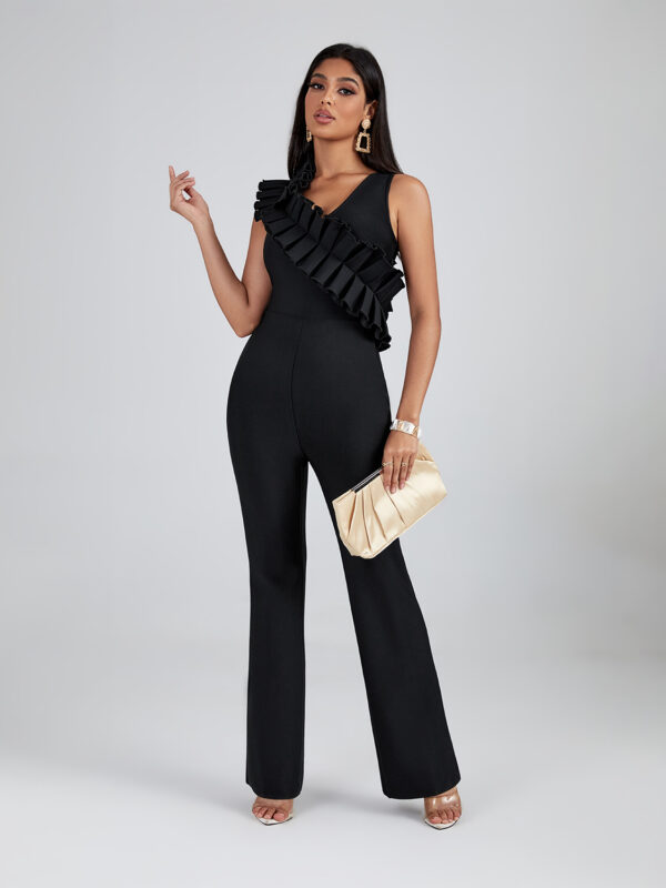 Executive Women Ruffled Bandage Jumpsuit 4