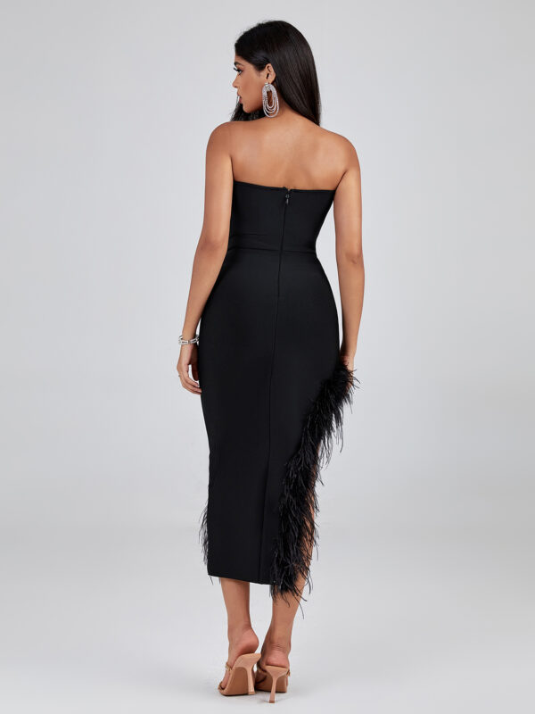 Feel The Feather Trim Midi Dress 5