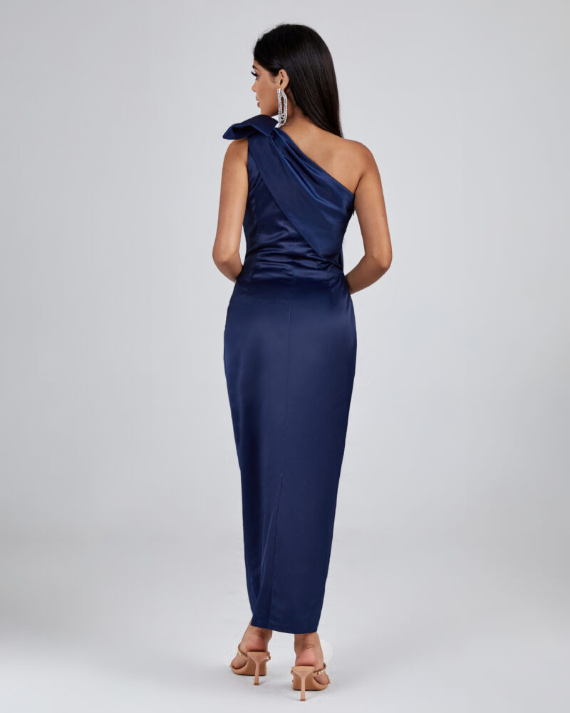Feminine One Shoulder Bowknot Gown 1