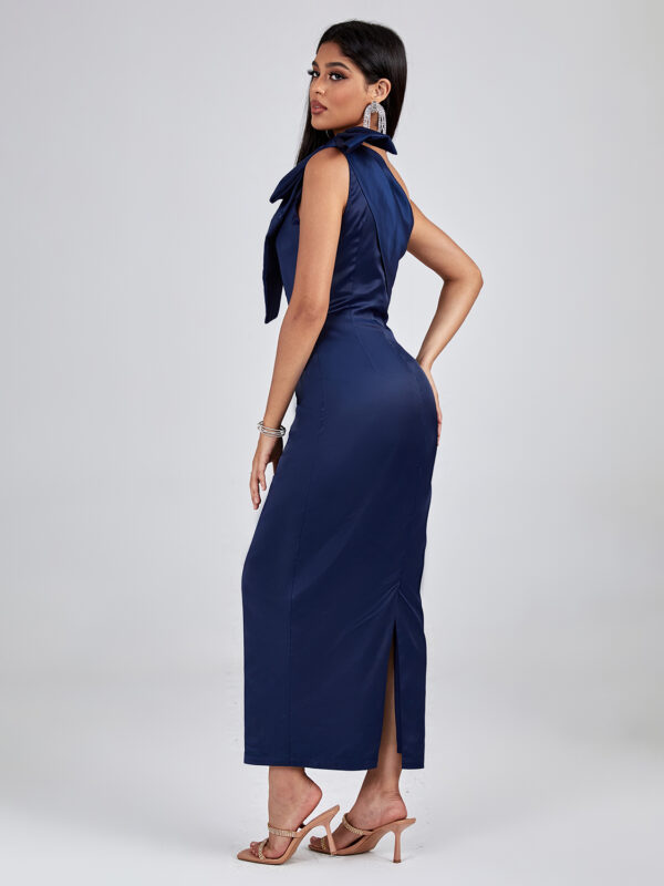 Feminine One Shoulder Bowknot Gown 4