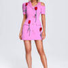 Flower Short Sleeve Blazer Dress 11 Flower Short Sleeve Blazer Dress 2