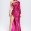 Fuchsia High Waist Sequin Maxi Dress 9 Fuchsia High Waist Sequin Maxi Dress 3