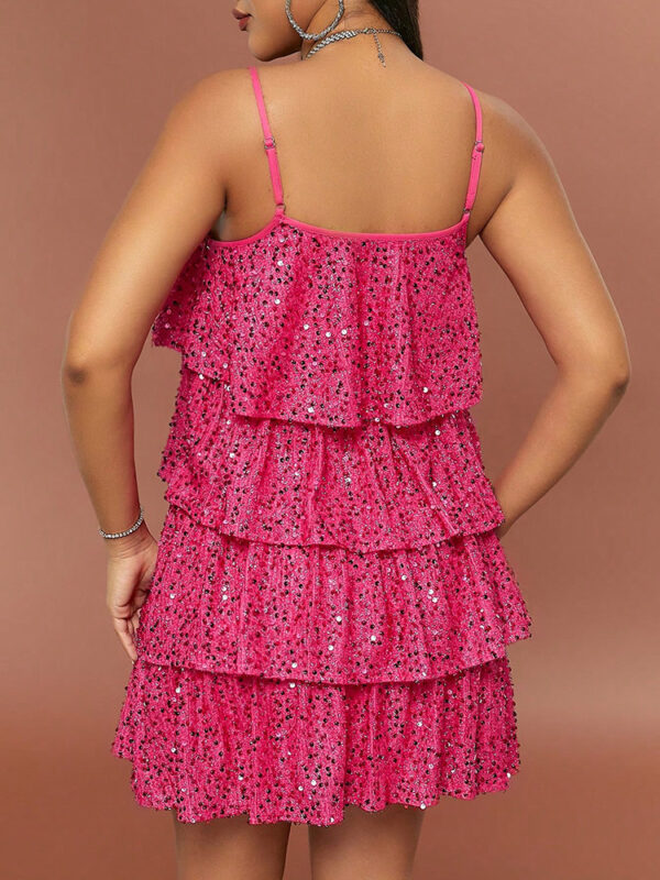 Glitter Sequin Layered Mini Dress 2