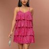 Glitter Sequin Layered Mini Dress 5