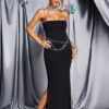 Paige Strappy Chain Detail Maxi Dress 7 Paige Strappy Chain Detail Maxi Dress Black 1