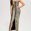 Printed Snake Skin Strapless Dress 5 Printed Snake Skin Strapless Dress 3