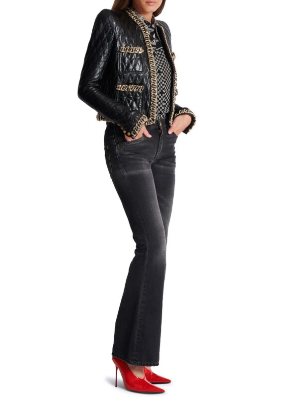 Quilted Leather and Chains Jacket 2