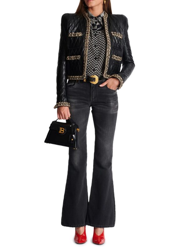 Quilted Leather and Chains Jacket 3