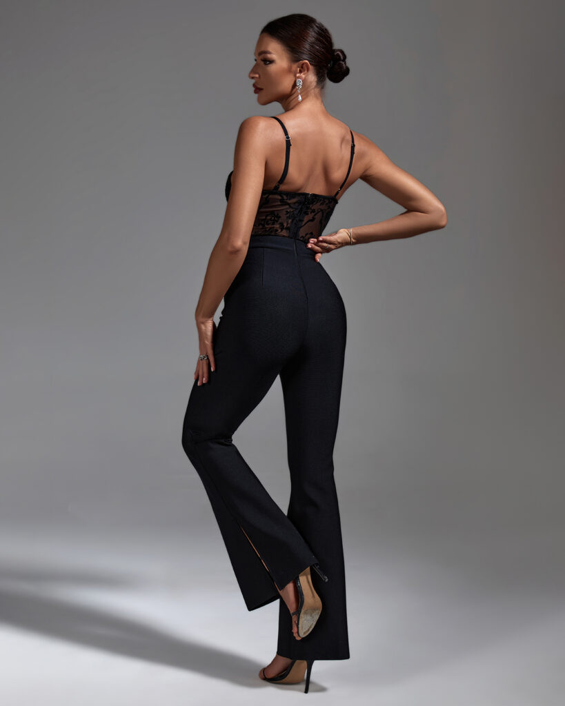 Women's Spaghetti Strap Lace Seamless Sexy Bodysuit and Jumpsuit
