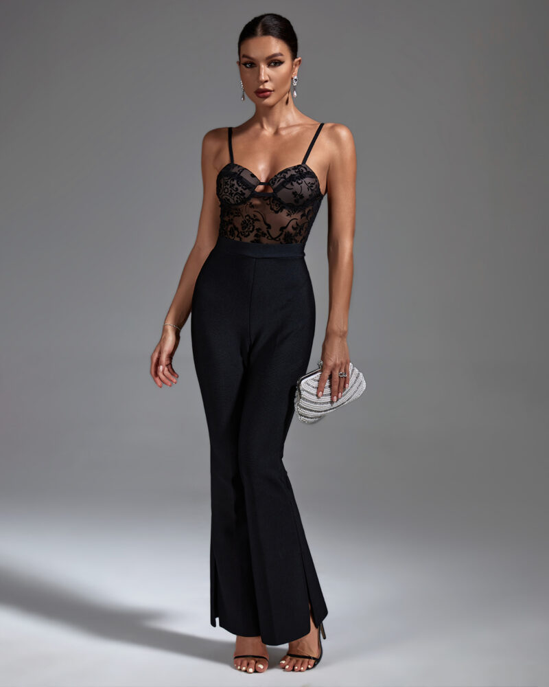 Sexy Strappy Lace Backless Jumpsuit 2