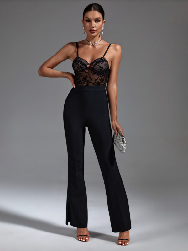Sexy Strappy Lace Backless Jumpsuit 3