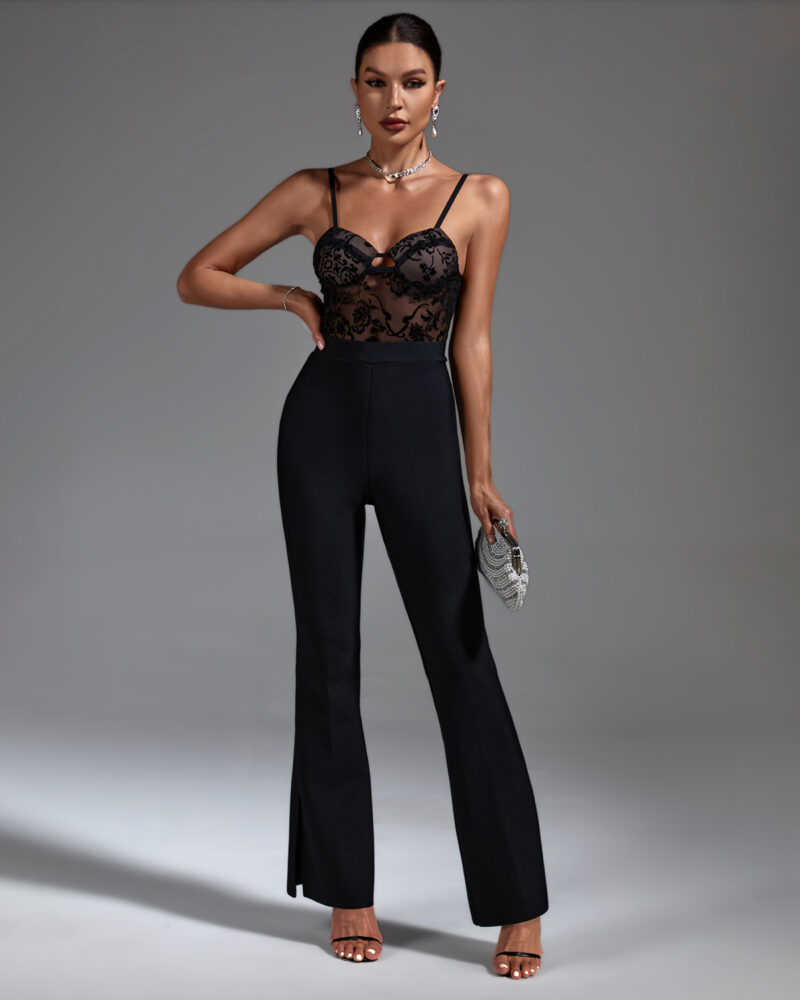 Sexy Strappy Lace Backless Jumpsuit 3