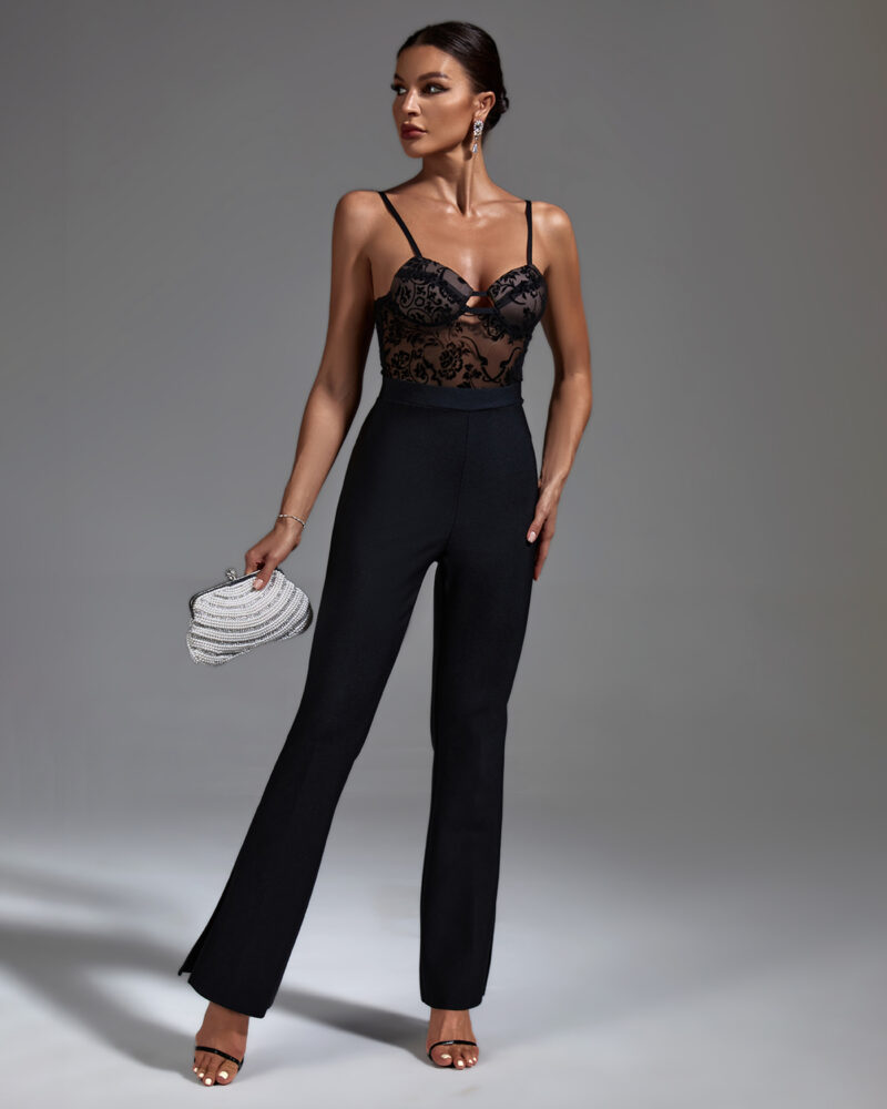 Sexy Strappy Lace Backless Jumpsuit 5