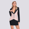 Snowflake V-Neck Bandage Mini Dress 12 Snowflake V-Neck Bandage Mini Dress 2