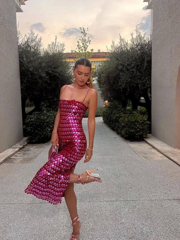 Sparkling Sequin Slip Maxi Dress 5