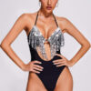 Sparkly Fringe Cut Mesh Swimsuit 8 Sparkly Fringe Cut Mesh Swimsuit 3