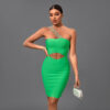 Summer One Shoulder Cutout Dress 7 Summer One Shoulder Cutout Dress Green 2