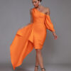 Sweet One Shoulder Draped Dress 3
