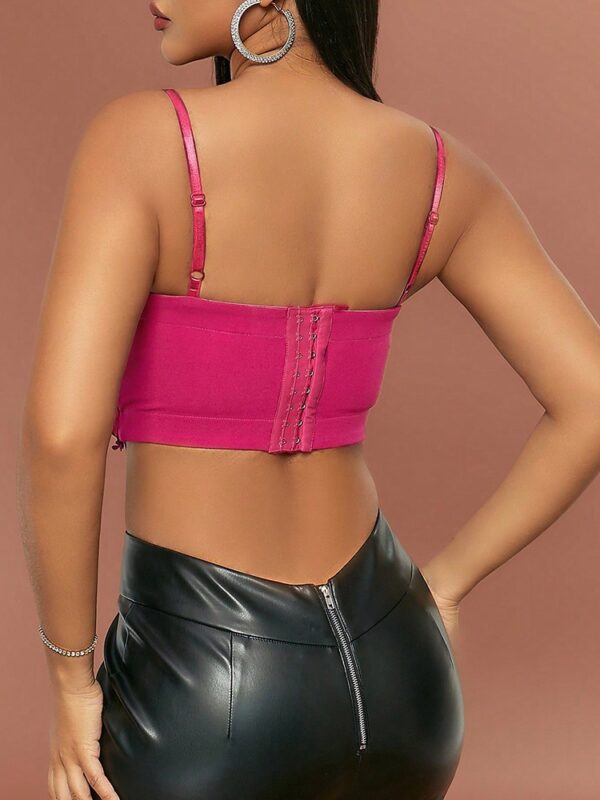 Trendy printed crochet crop top 2