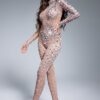 Sparkly Rhinestones Transparent Mesh Jumpsuits 9 Sparkly Rhinestones Transparent Mesh Jumpsuits