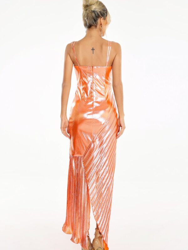 Suspender Strapless Hem Ruffled Dress