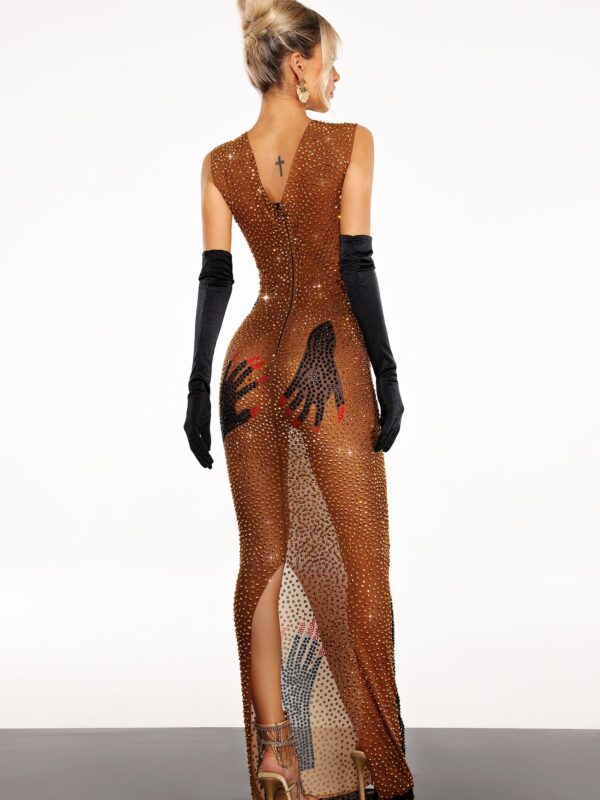 Lucy Diamante Print Maxi Dress