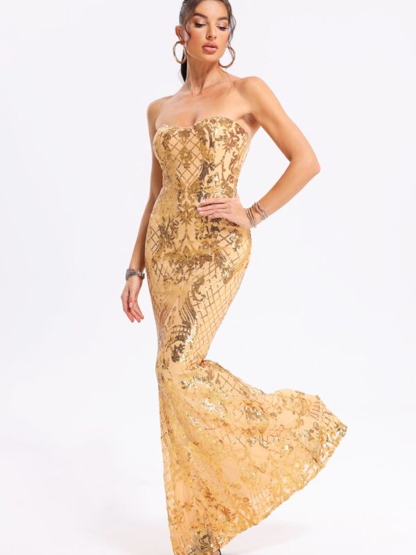 Mary Gold Sequins Dress