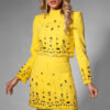 Rhinestone Top & Mini Skirt Set