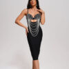 Showstopper Pearl Midi Bandage Dress
