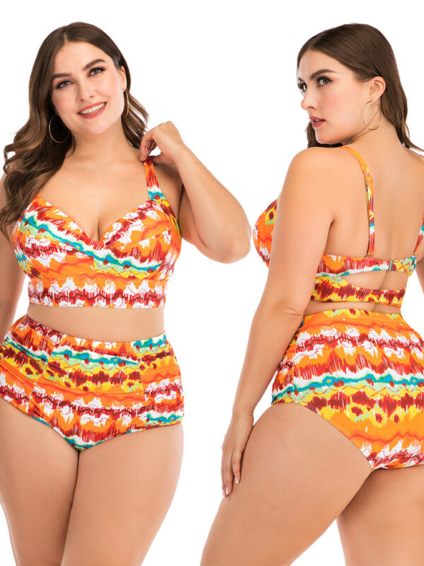 Sola Plus Size Vibrant Print Bikini Swimsuit Set