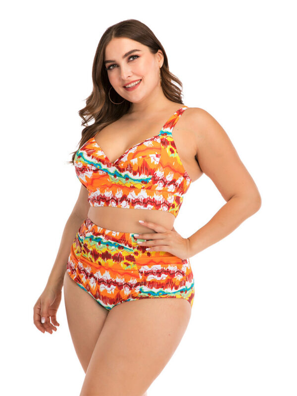 Sola Plus Size Vibrant Print Bikini Swimsuit Set