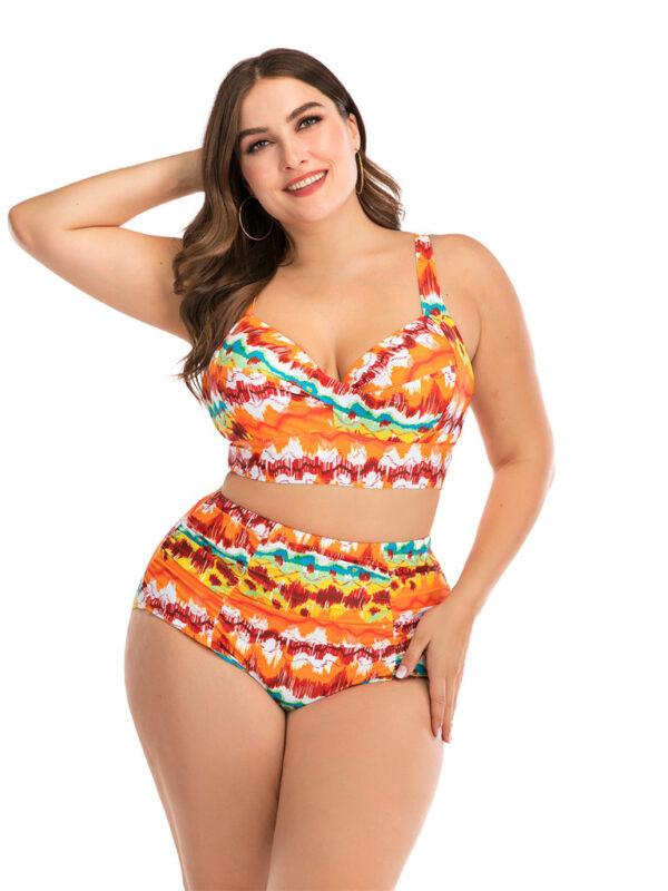 Sola Plus Size Vibrant Print Bikini Swimsuit Set