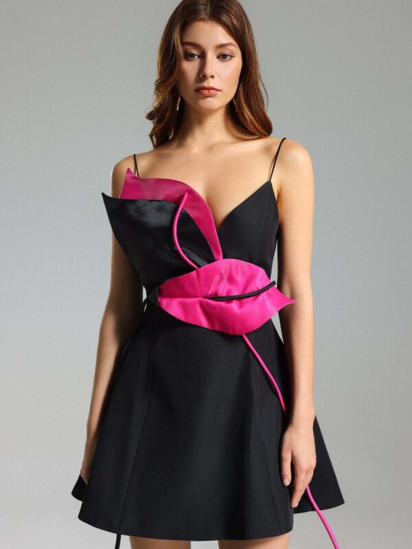 Chi Leaf Patchwork Mini Dress 1