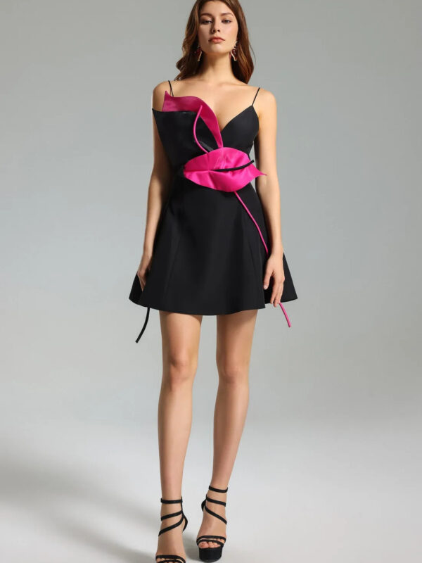 Chi Leaf Patchwork Mini Dress 3