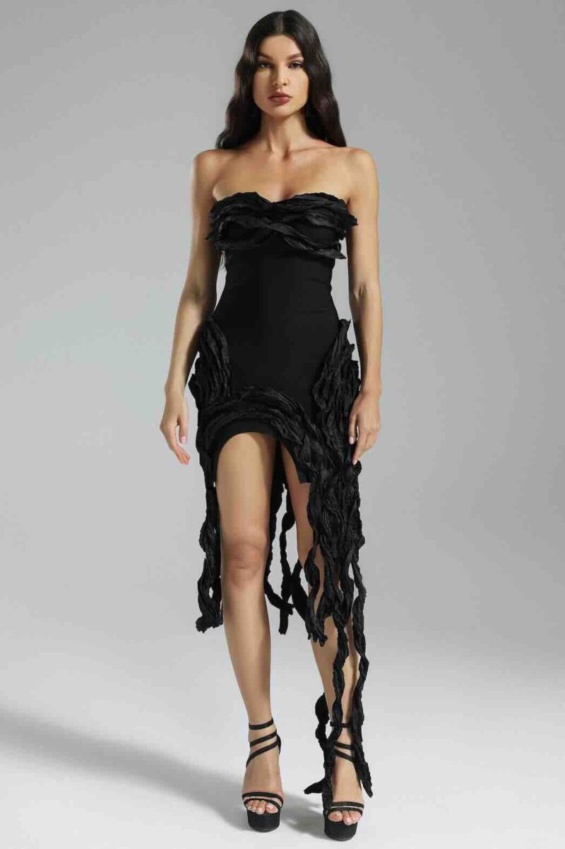 Fininy Jellyfish-Inspired Dress -Black And White