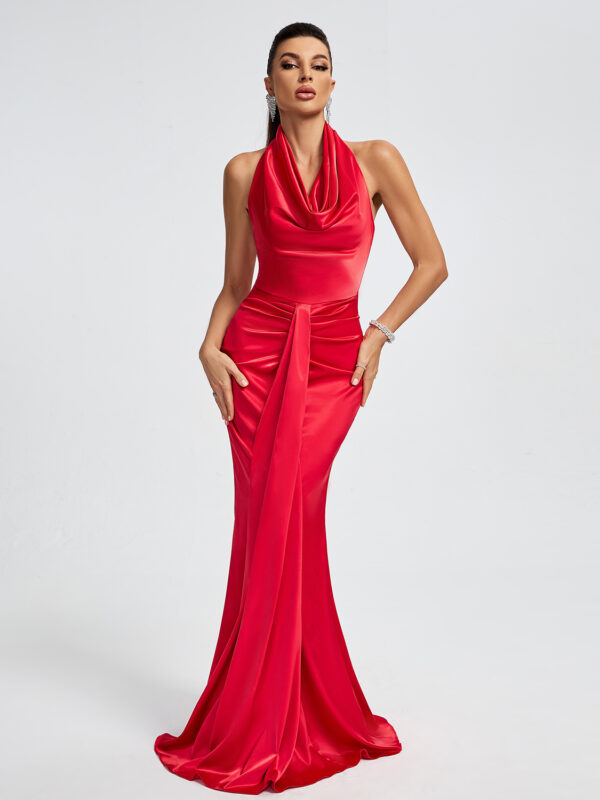 Halter Sleeveless Elegant Maxi Dress 2