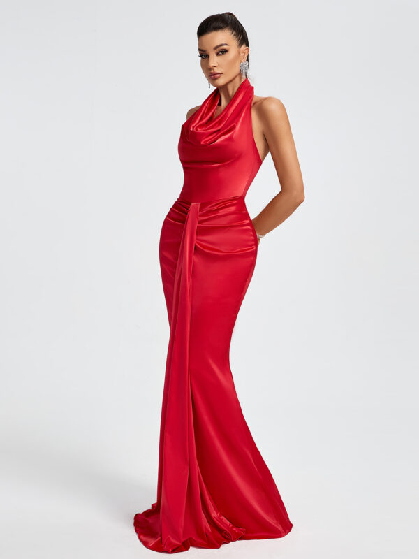 Halter Sleeveless Elegant Maxi Dress 4