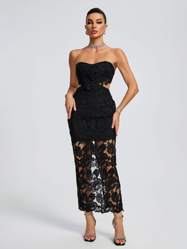 Nana Lace Floral Cutout Maxi Dress 3