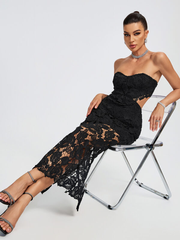 Nana Lace Floral Cutout Maxi Dress 4